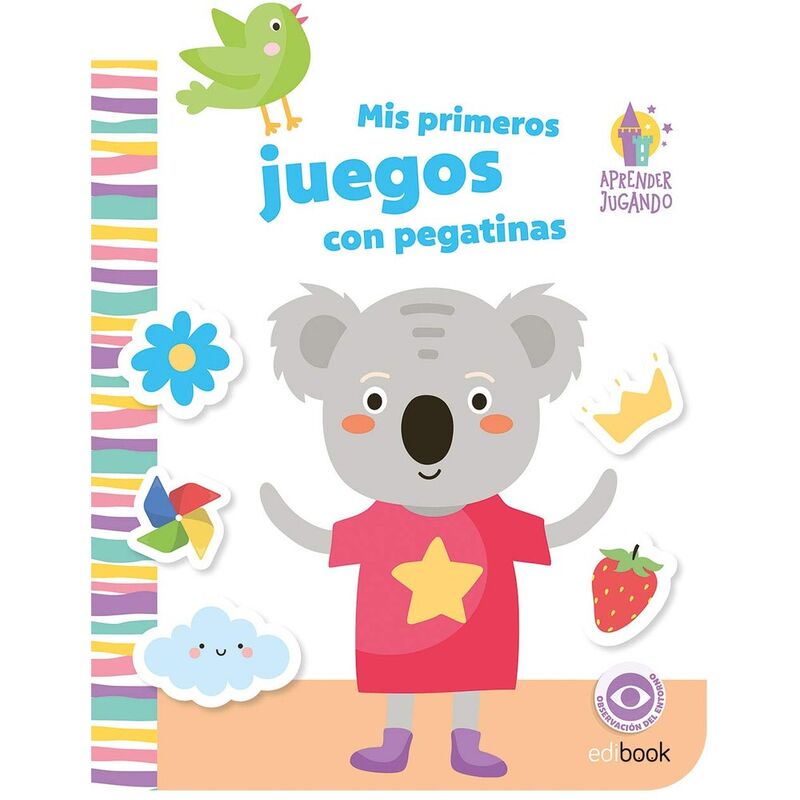 Imagiland aprender jugando libro juegos con pegatinas 'nº 3' 28x21cm