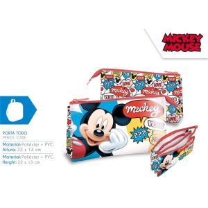 Estuche portatodo triple de Mickey Mouse (st24)